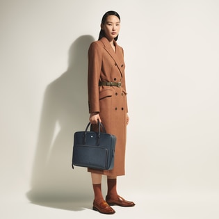 Medium Briefcase with Pocket in Sartorial Leather