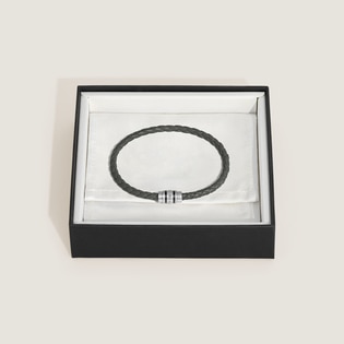 3 Rings Bracelet in Grain Leather