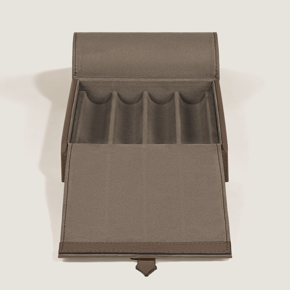 Travel Box for 4 Writing Instruments in Grain Leather - 4