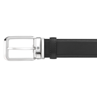 Black 35 mm leather belt