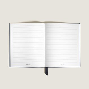 Notebook Small, Saffiano Leather, Blue - Lined Pages