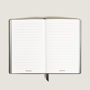 Notebook Large, Black Leather, Black, Lined Pages