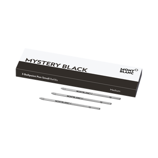 3 Ballpoint Small Refills, Mystery Black - Medium