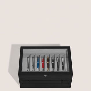 Large collector Box in wood and lacquer for 24 writing instruments