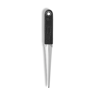 Letter Opener, Croco-Embossed Leather, Black