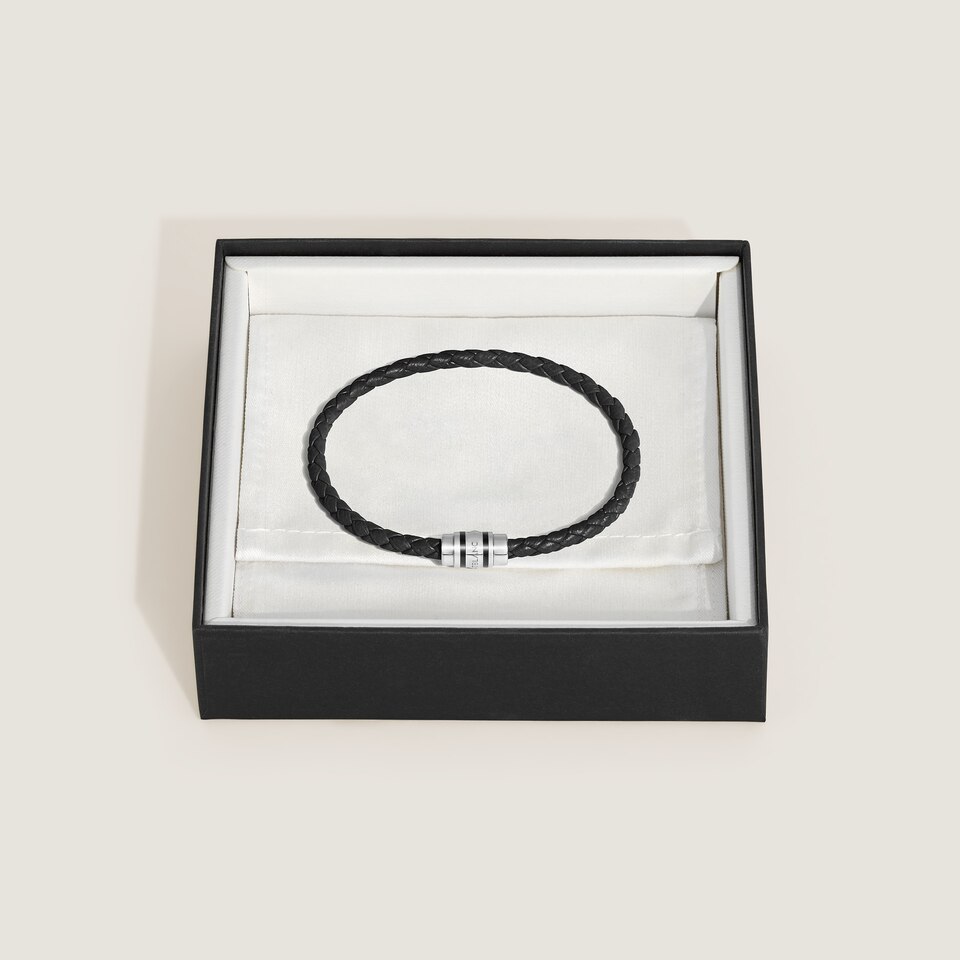 3 Rings Bracelet in Grain Leather S - 2