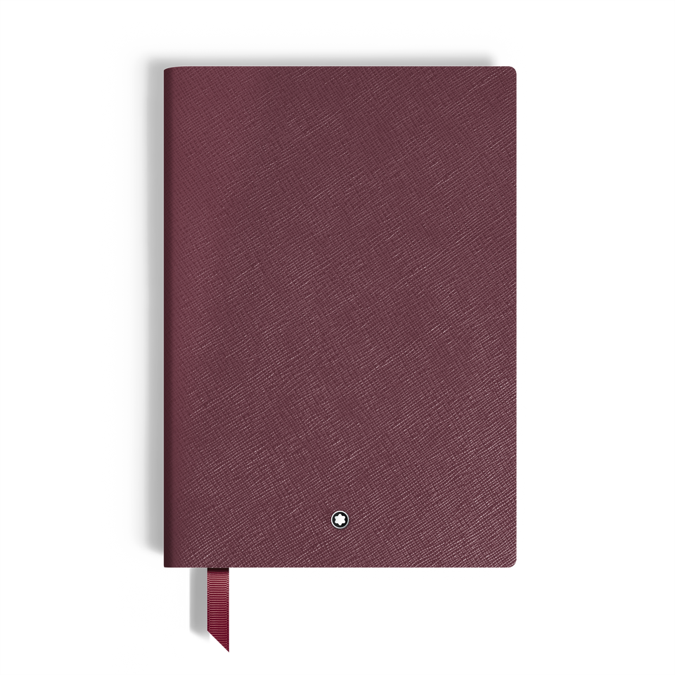 Notebook Medium, Cassis Leather, Burgundy, Lined Pages - 1
