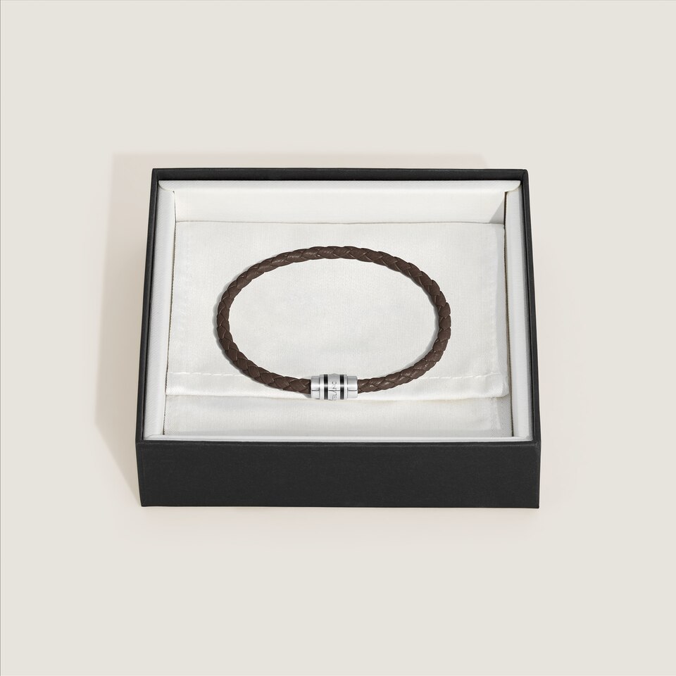3 Rings Bracelet in Grain Leather - 2