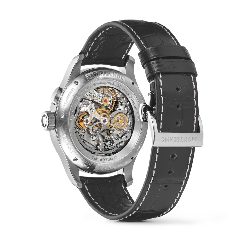 Montblanc 1858  Minerva Monopusher Chronograph Red Arrow Limited Edition - 88 pieces - 5