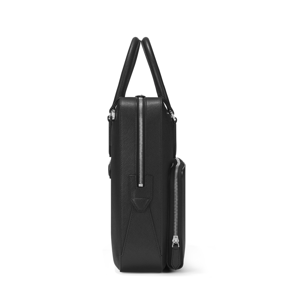 Medium Briefcase with Pocket in Sartorial Leather - 6