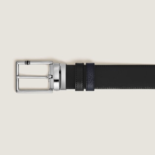 30 mm Reversible Belt in Grain Leather with Rectangular Meisterst&uuml;ck Buckle
