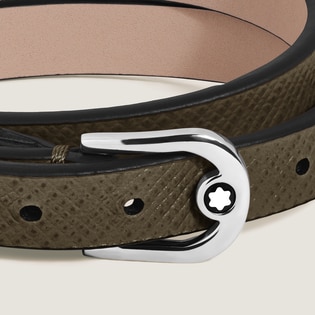 Horseshoe Buckle Adjustable Bracelet in Sartorial Leather