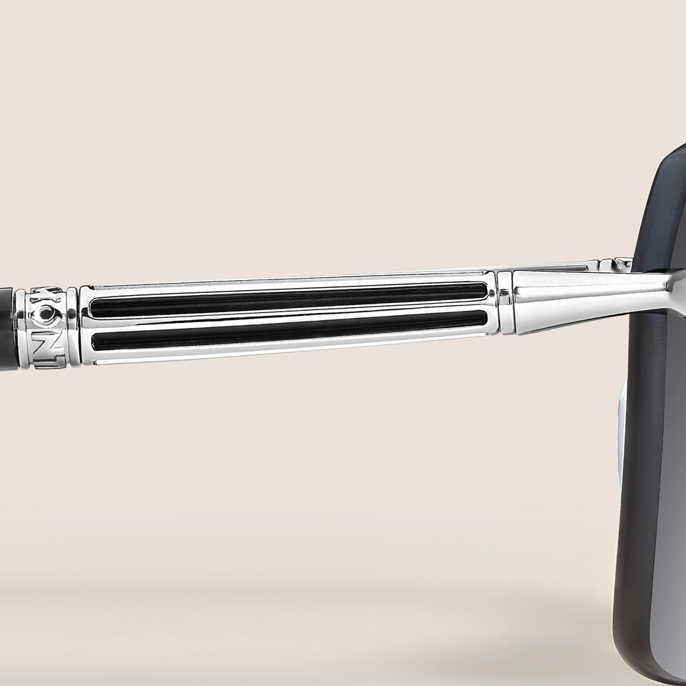 Rectangular Sunglasses with Silver-Coloured Metal Frame - 3