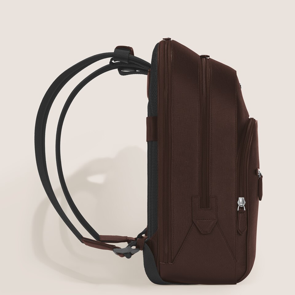 Large Backpack with 3 Compartments in Sartorial Leather - 2