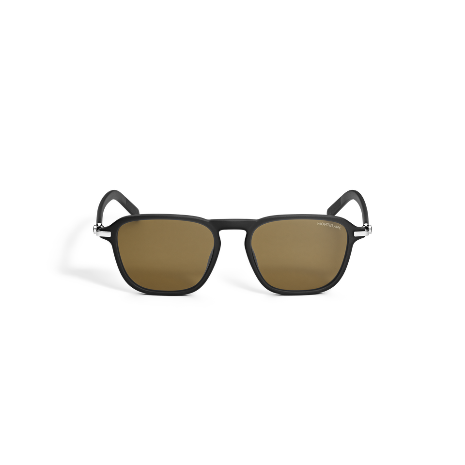 Squared Sunglasses with Black Acetate Frame - 1