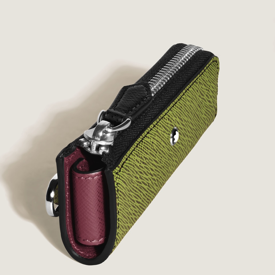 1-Pen Pouch Heritage Rouge Et Noir Baby in Sartorial Leather - 4