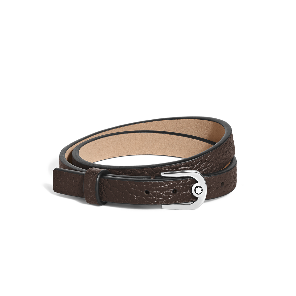 Horseshoe Buckle Adjustable Bracelet in Grain Leather - 1