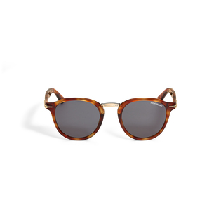 Round Sunglasses with Havana Acetate Frame