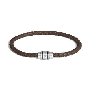 3 Rings Bracelet in Grain Leather S