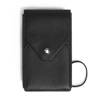 Phone Pouch with strap in Grain Leather