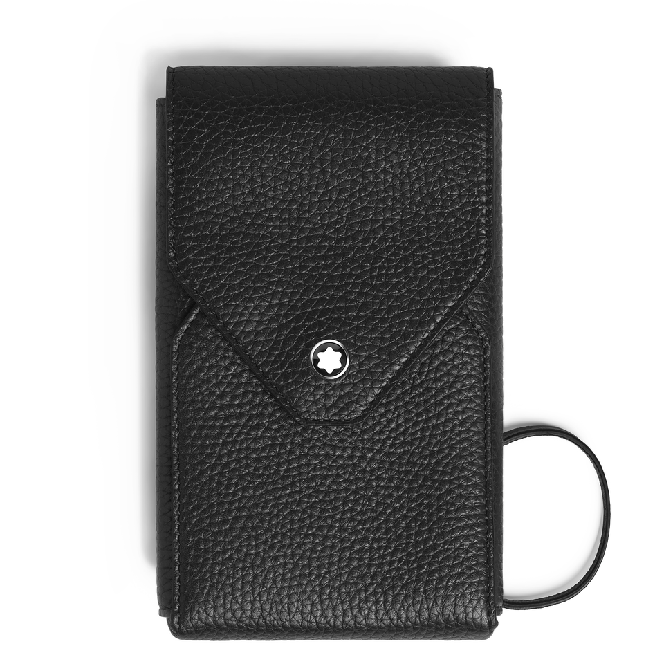 Phone Pouch with strap in Grain Leather - 1