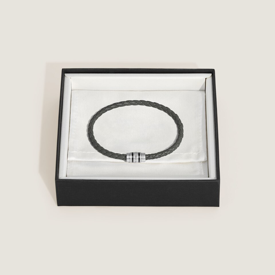 3 Rings Bracelet in Grain Leather S - 2