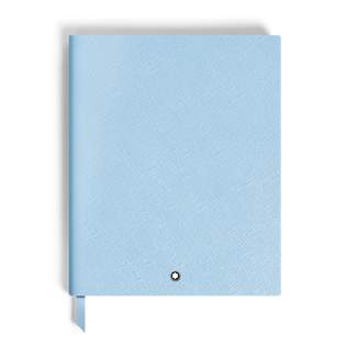 Notebook Large, Saffiano Leather, Pale Blue - Lined Pages
