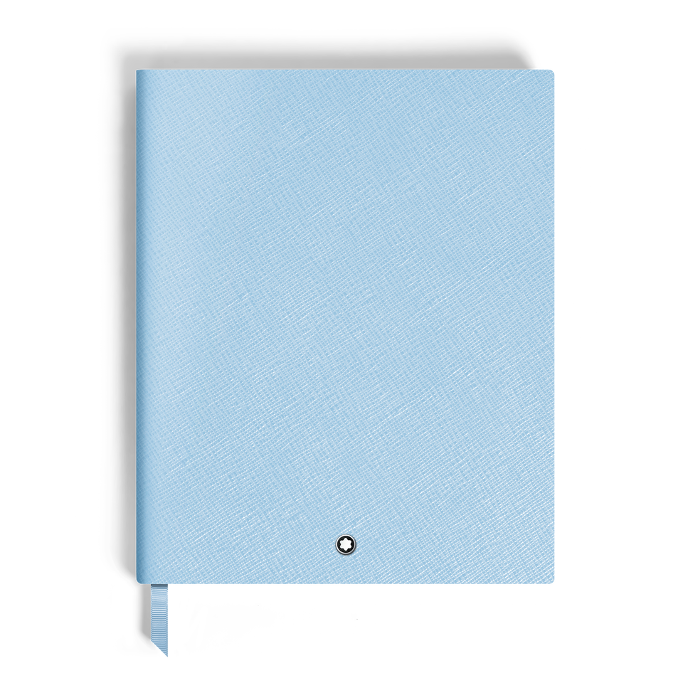 Notebook Large, Saffiano Leather, Pale Blue - Lined Pages - 1