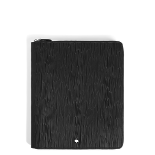 Large Notebook Holder with zip in Corteccia Leather