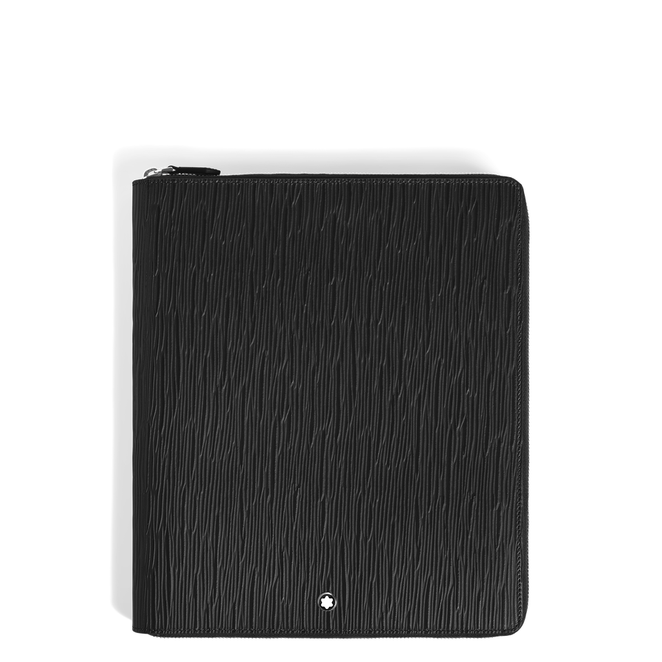 Large Notebook Holder with zip in Corteccia Leather - 1