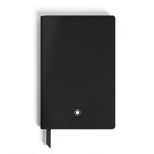 Notebook Small, Saffiano Leather, Black - Blank Pages