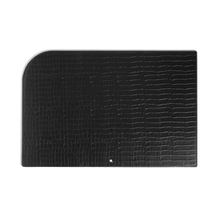 Desk Pad, Croco-Embossed Leather, Black