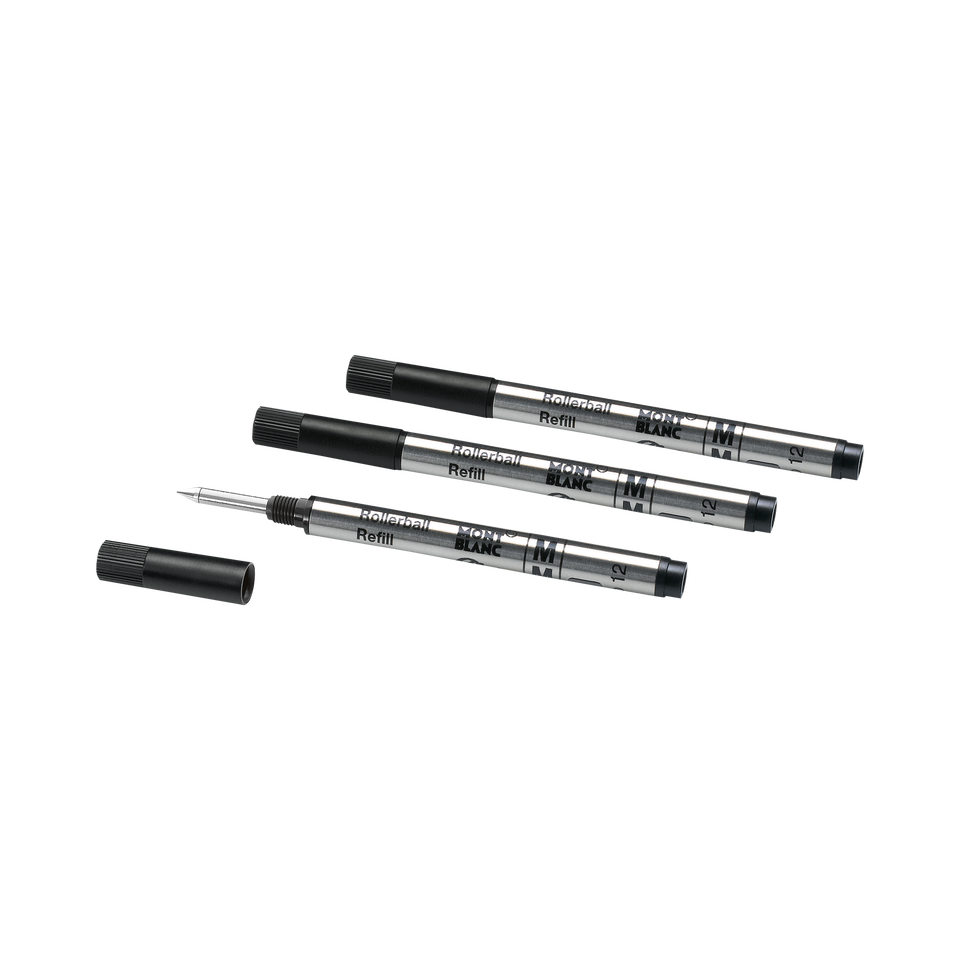 3 Rollerball Small Refills, Mystery Black - Medium - 4