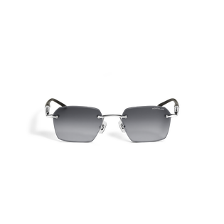 Rectangular Sunglasses with Silver-Coloured Metal Frame