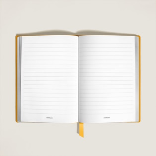 Notebook Medium, Saffiano Leather, Modena Yellow - Lined Pages