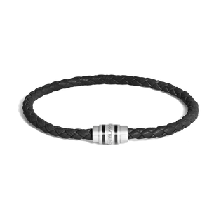 3 Rings Bracelet in Grain Leather S