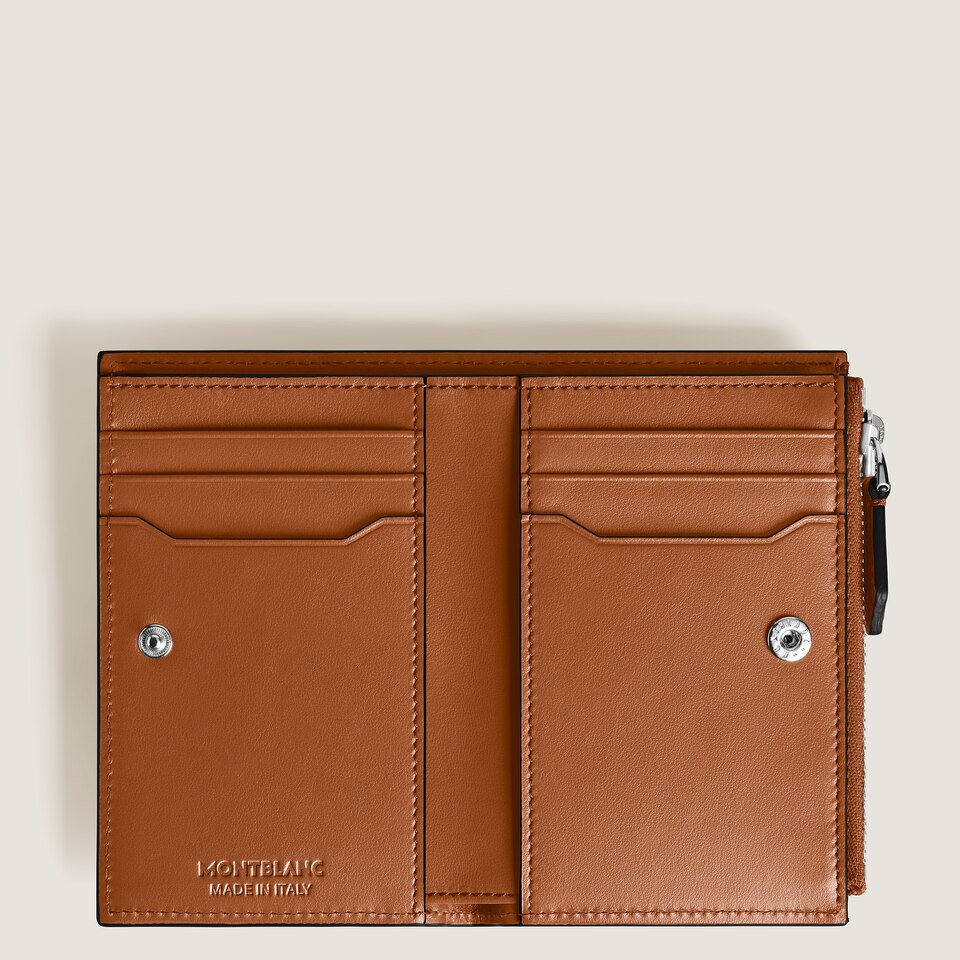Mini Vertical Wallet 6cc in Corteccia Sfumato Leather - 5