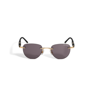Round Sunglasses with Gold Coloured Metal Frame