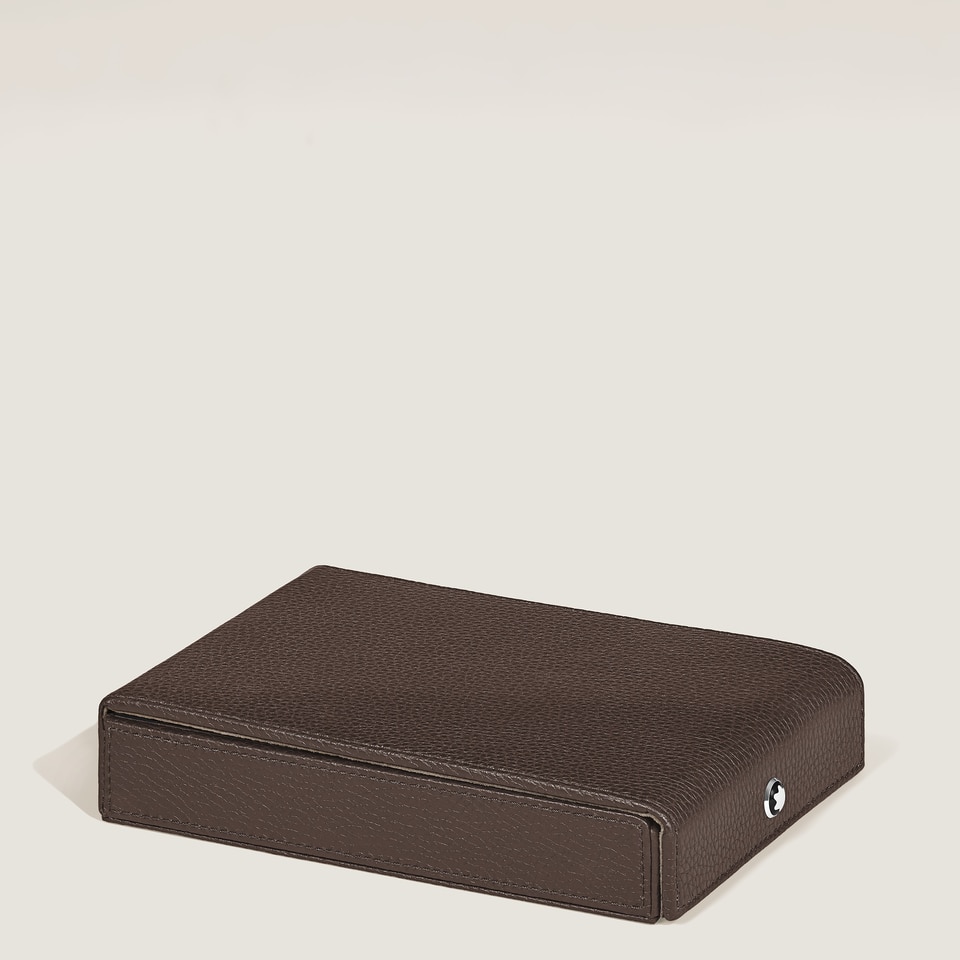 Travel Box for 4 Writing Instruments in Grain Leather - 4