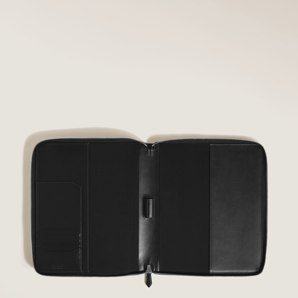 Large Notebook Holder with zip in Corteccia Leather - 3