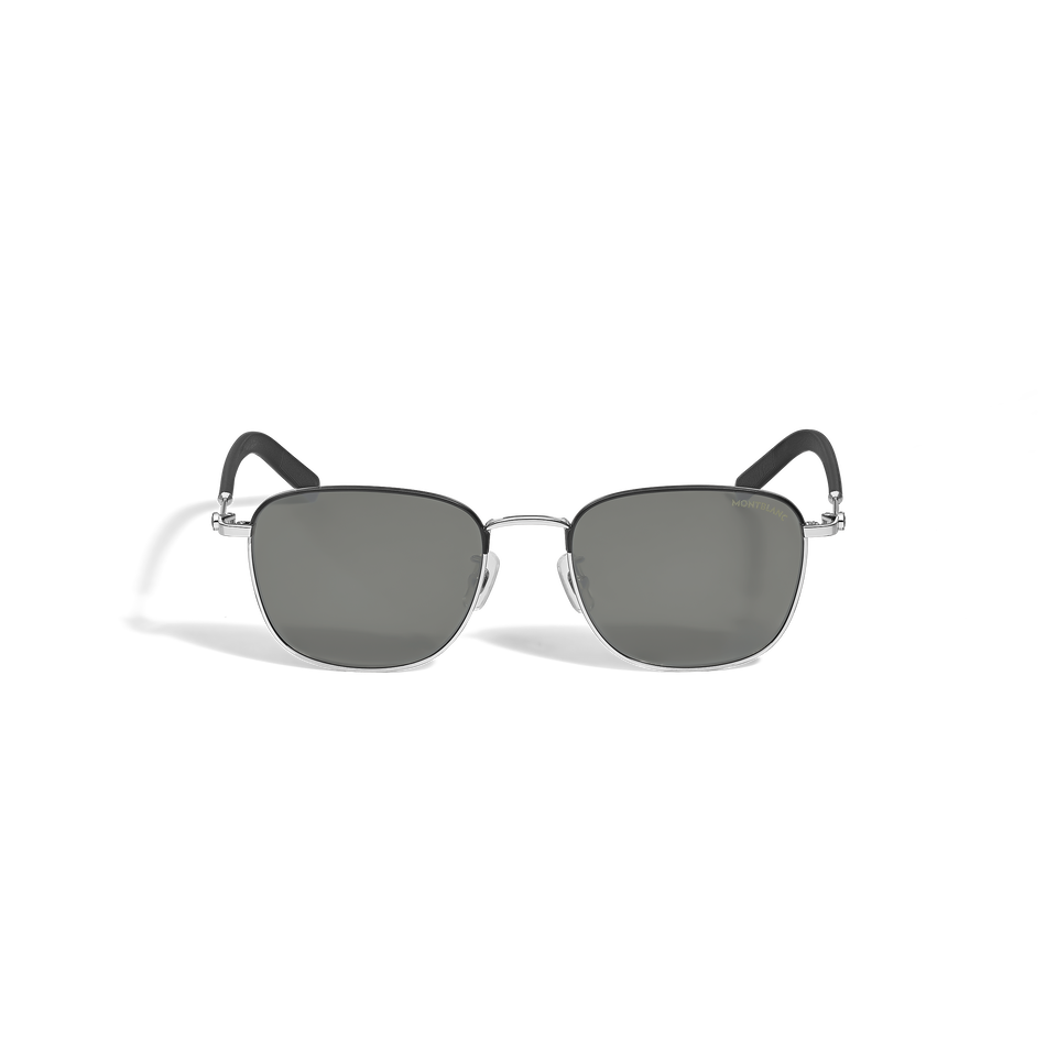 Squared Sunglasses with Silver-Coloured Metal Frame - 1