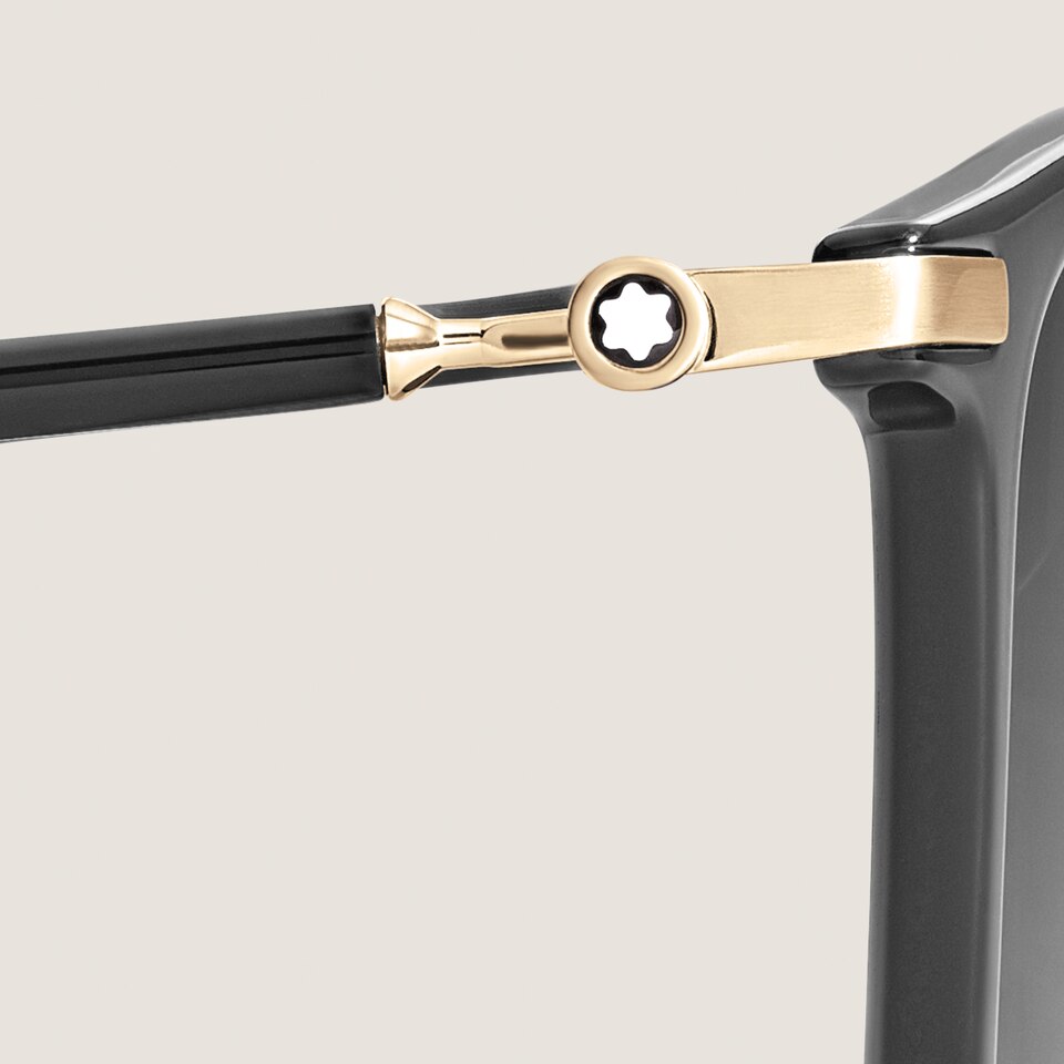 Squared Sunglasses with Black Acetate Frame - 2