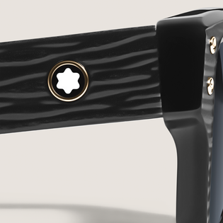 Rectangular Sunglasses with Black Coloured Acetate Frame