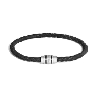 3 Rings Bracelet in Grain Leather L