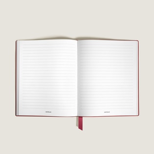 Notebook Small, Brick Red Leather, Red, Lined Pages