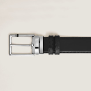 35 mm Reversible Belt in Leather with Rectangular Meisterst&uuml;ck Buckle