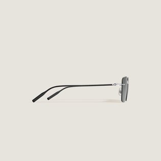 Squared Sunglasses with Silver-Colored Metal Frame