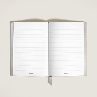 Notebook Medium, Saffiano Leather, Cloudy Beige - Lined Pages