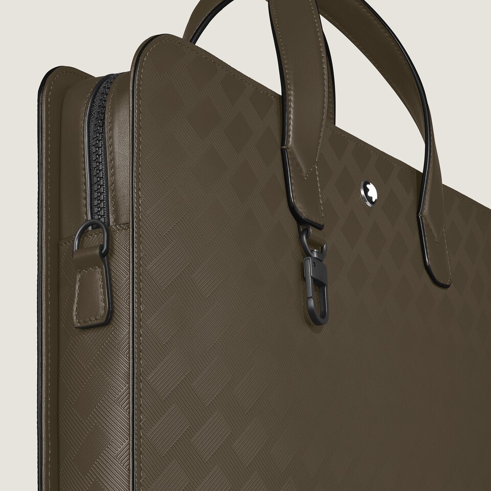 Thin Briefcase in Extreme Leather - 3