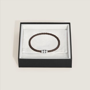 3 Rings Bracelet in Grain Leather